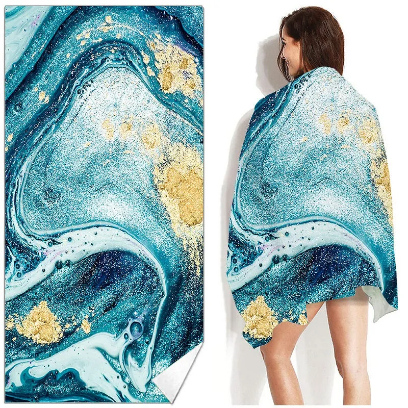 Outdoor Quick Dry  Bohemian Print Portable Big Beach Towel