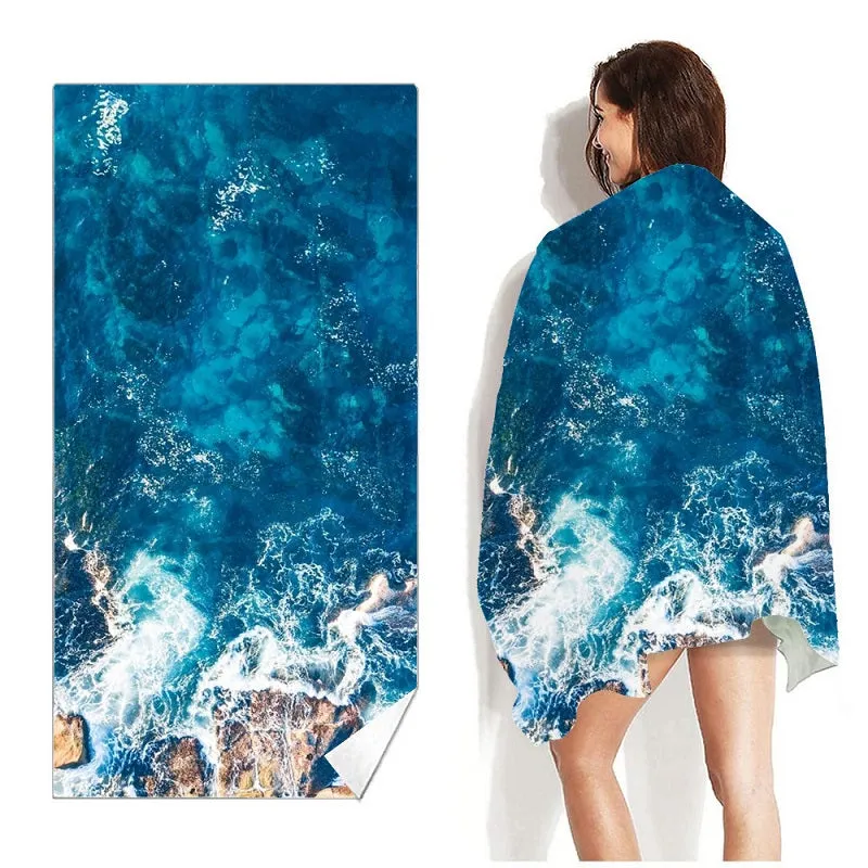 Outdoor Quick Dry  Bohemian Print Portable Big Beach Towel