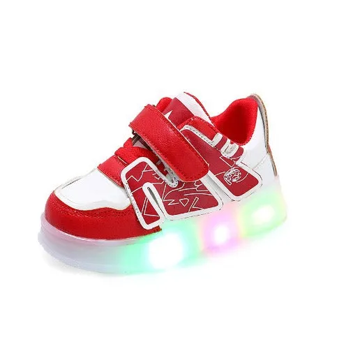 Patch Detailed LED Shoes - Red