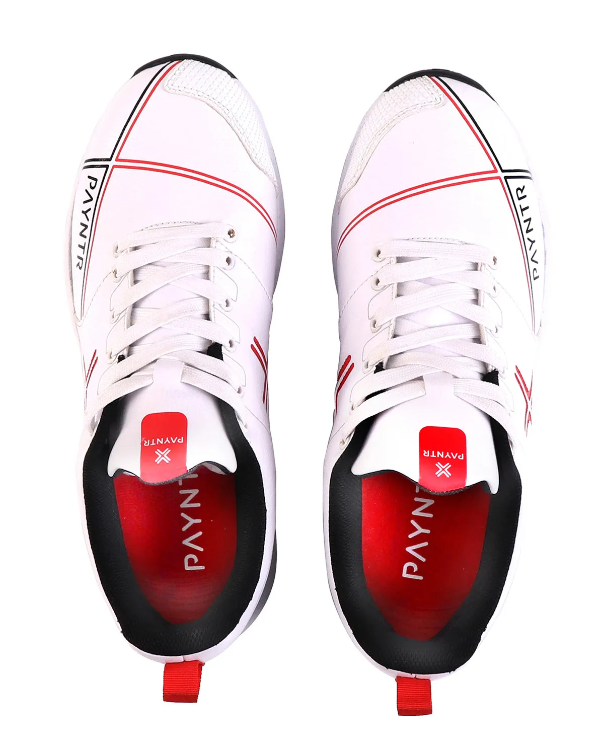 Payntr X Pimple Cricket Shoes - Rubber - White/Black