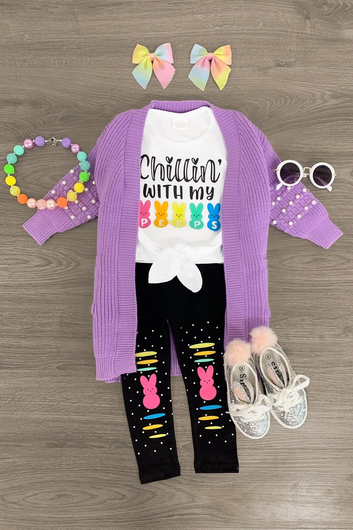 "Chillin' With My Peeps" Legging Set