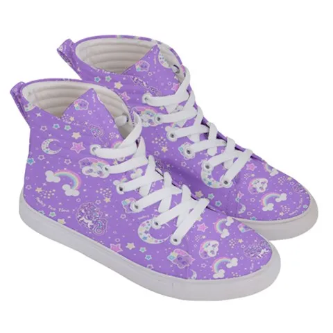 Rainbow Stardust women's hi-top sneakers [made to order]