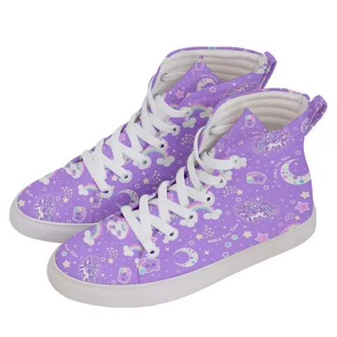 Rainbow Stardust women's hi-top sneakers [made to order]