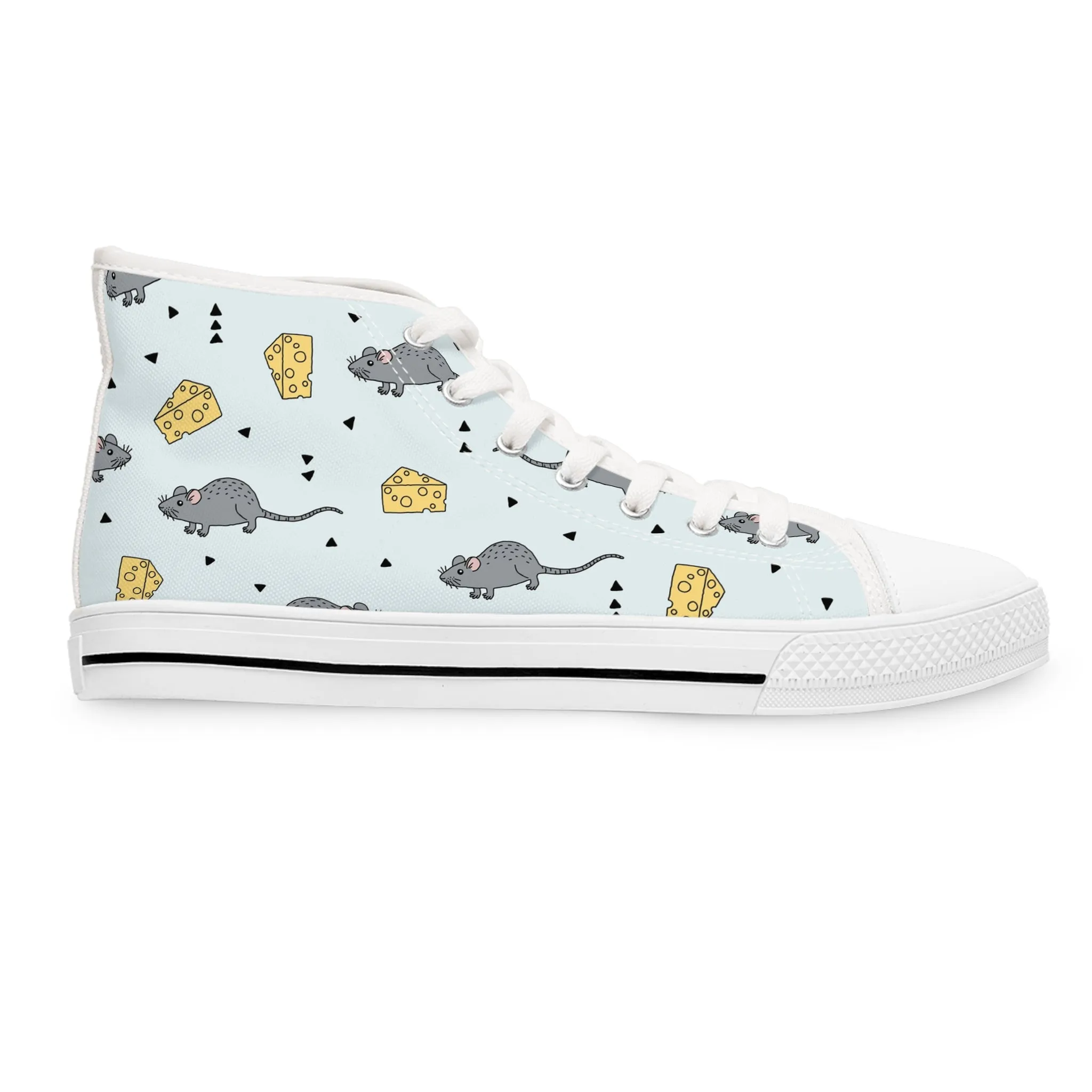 Rat and Cheese Women's High Top Sneakers