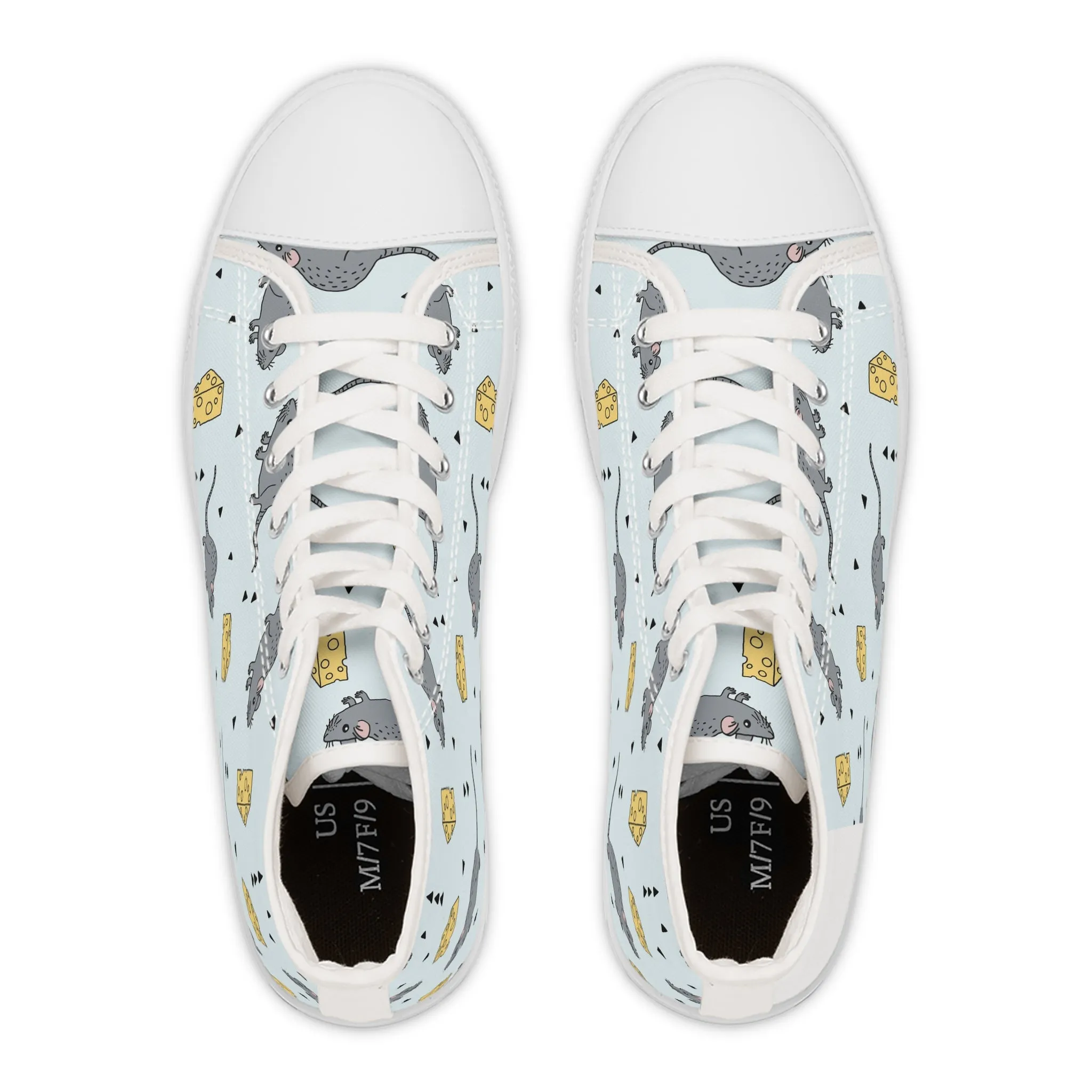 Rat and Cheese Women's High Top Sneakers