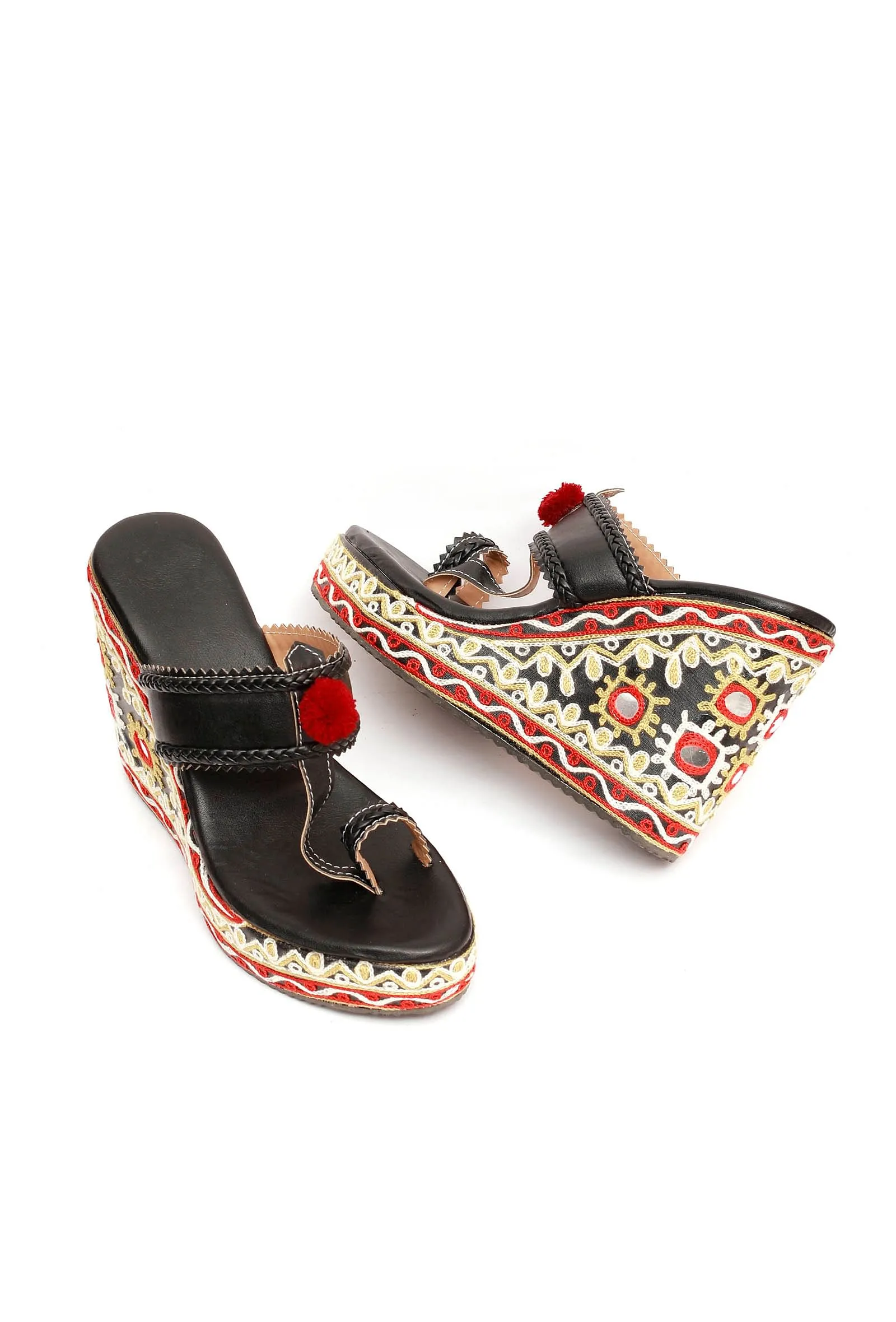 Red & Black Kutch Wedges