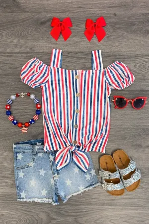 Red White & Blue Sunkissed Short Set