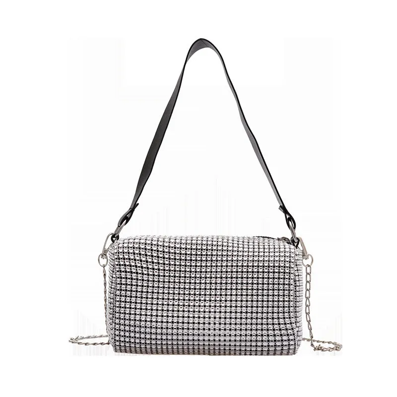 Rhinestone Sparkling Crystal Crossbody Bags with Chain for Women