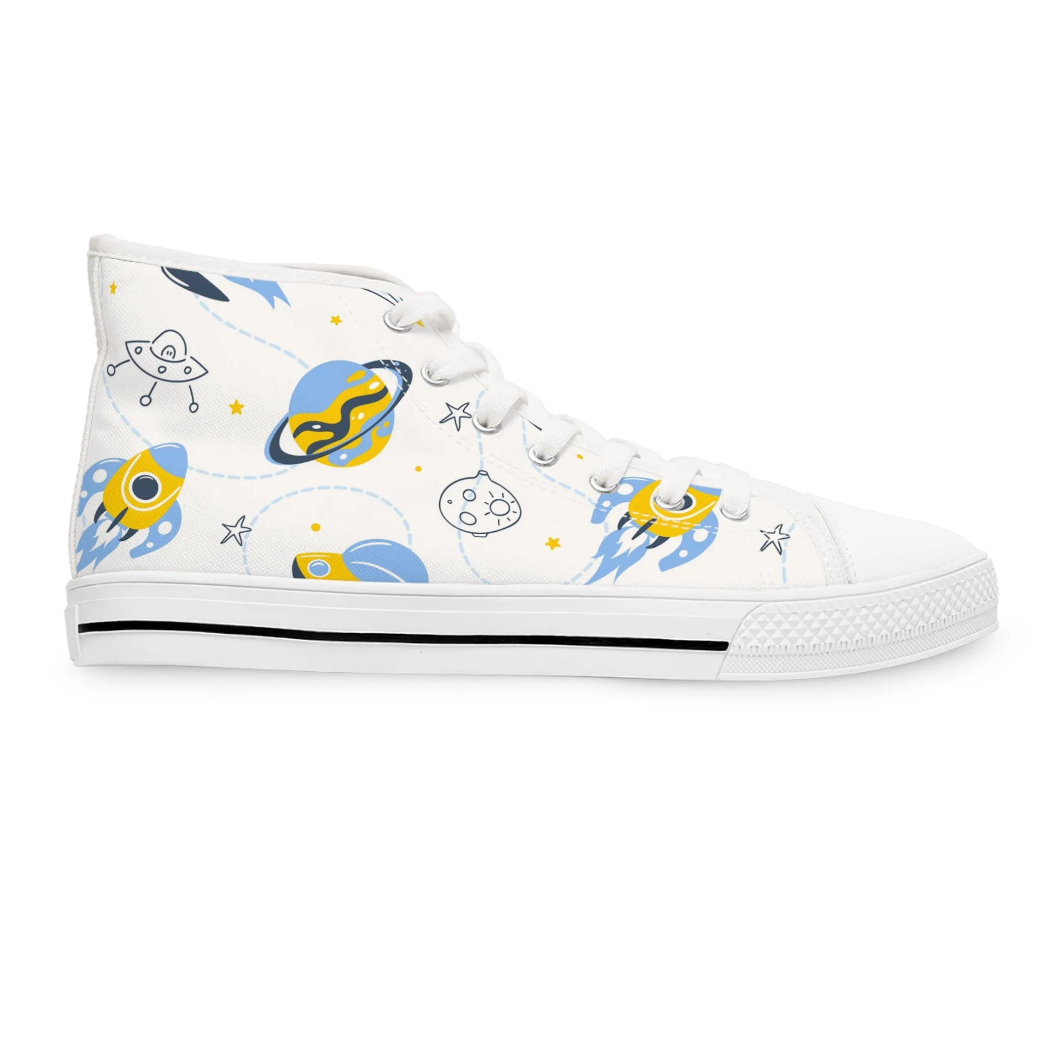 Rockets in Space Women's High Top Sneakers