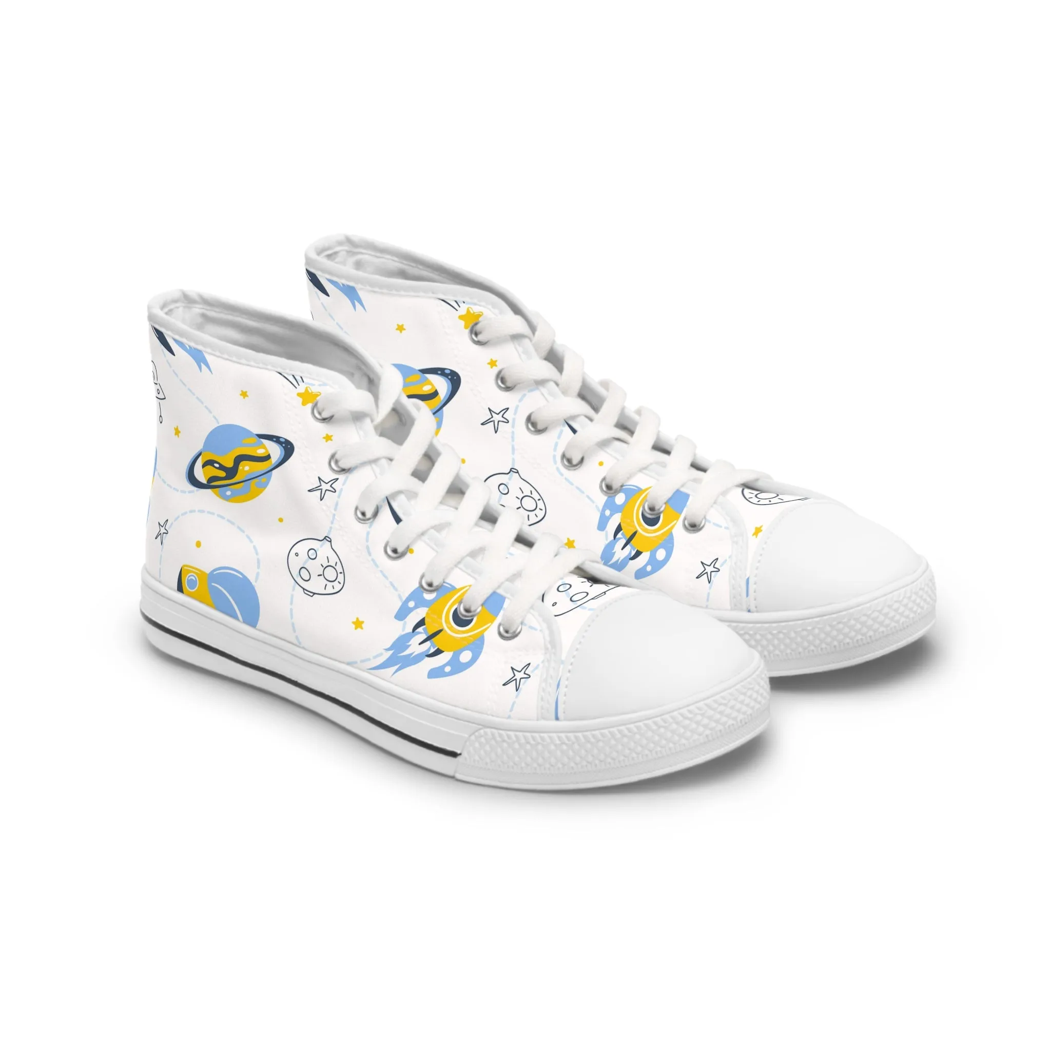 Rockets in Space Women's High Top Sneakers