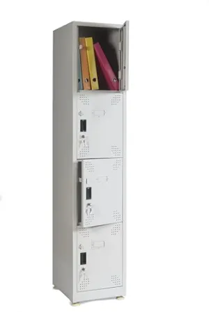 S SHUBHAM FURNITURES PVT. LTD. Steel 4 Door Locker | 4 Door Personal Locker | 4 Door Gym Locker | 4 Door School Locker | File Storage Locker Home Office | Off White