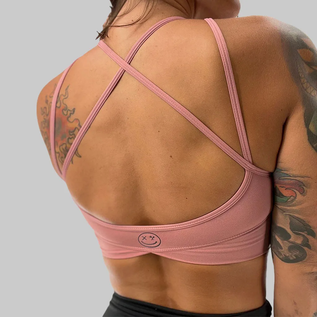 Salty Savage Ladies "Gradient Drip OG Smile” V Cut Sports Bra