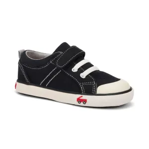 See Kai Run Boy's Sneakers Tanner - Black Canvas