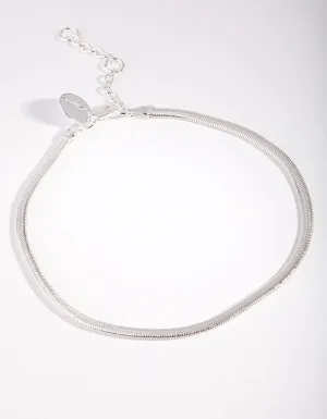 Silver Plated Snake Chain Anklet