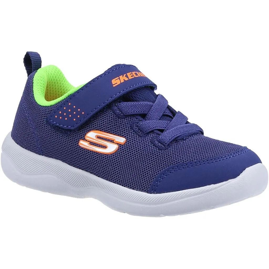 Skechers Boys Trainer Skech Stepz 2.0 Mini Wanderer Navy/Lime