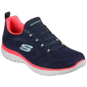 Skechers Womens Trainer Summits Perfect Views Navy/Neon Pink