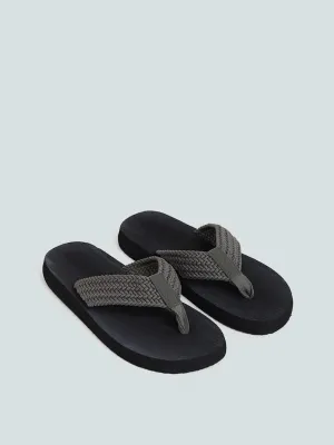 SOLEPLAY Forest Green Weave Strap Flip Flop