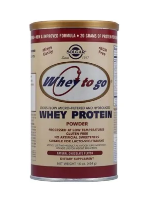 Solgar Vitamin & Herb Whey To Go Protein Powder Chocolate 16oz Ea