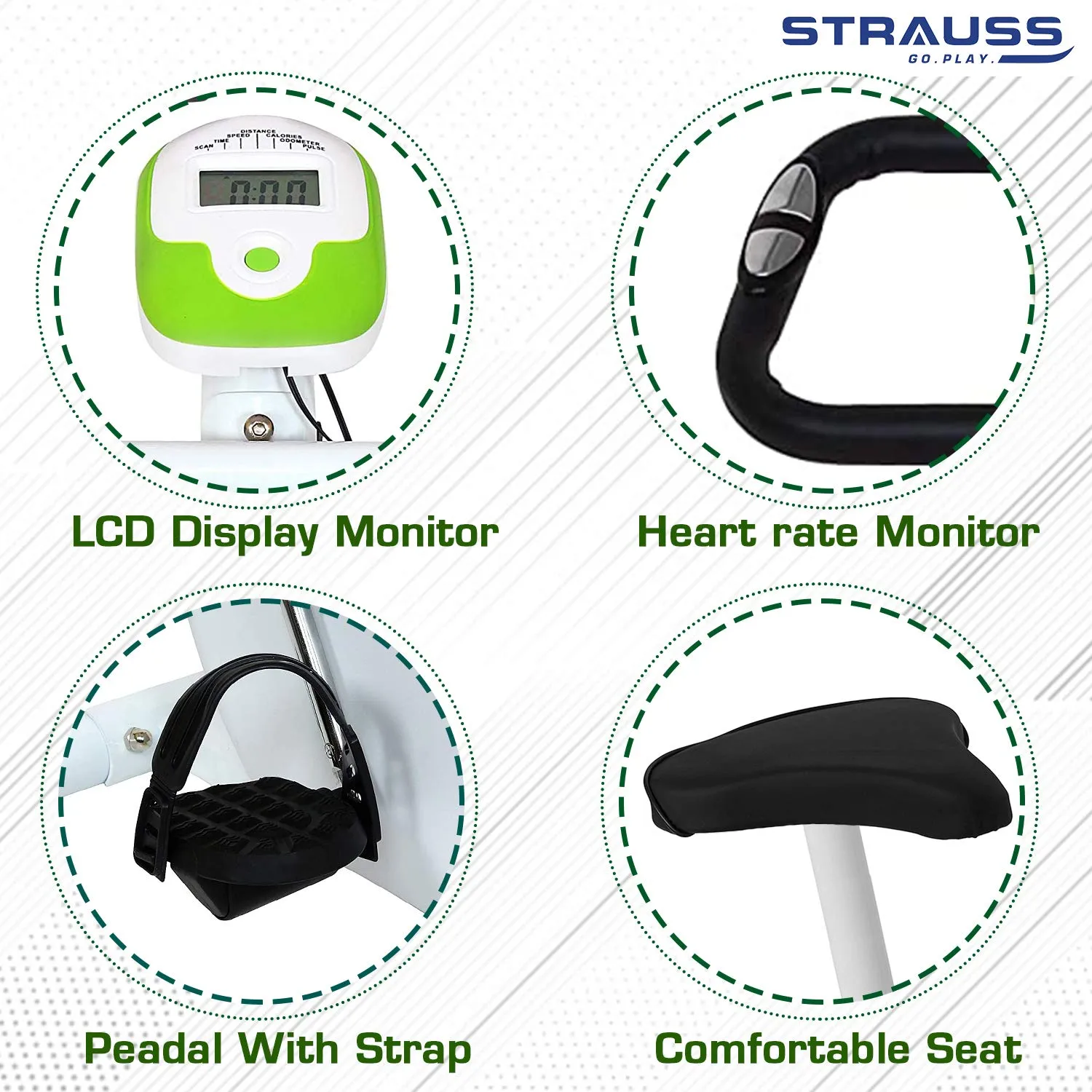 Strauss Exercise Magnetic Bike with LCD Display