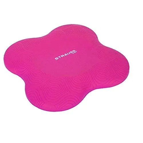 Strauss Yoga Knee & Elbow Cushion Pad | Support for Knees, Hands, Wrists, Elbows | Ideal for Planks, Push-ups, Yoga, Meditation, Pilates & Workout | Padding for Joint Protection and Stability, (Pink)