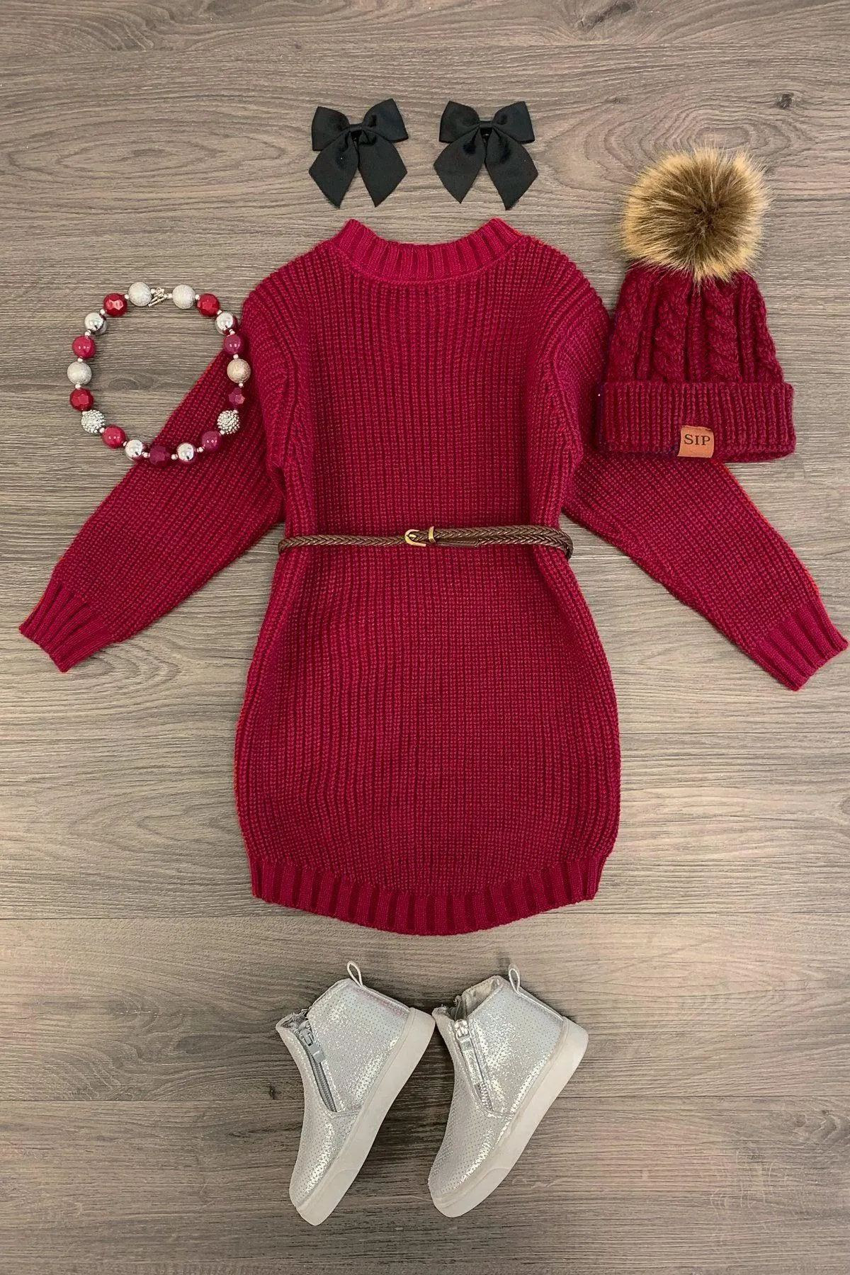 Sweater Dress with Belt