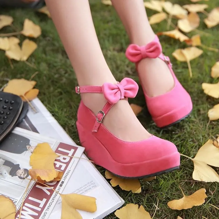 Sweet Bow Strap Heel Shoes SD00228