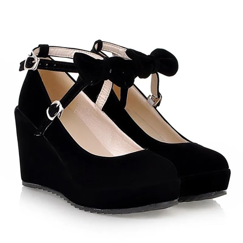 Sweet Bow Strap Heel Shoes SD00228