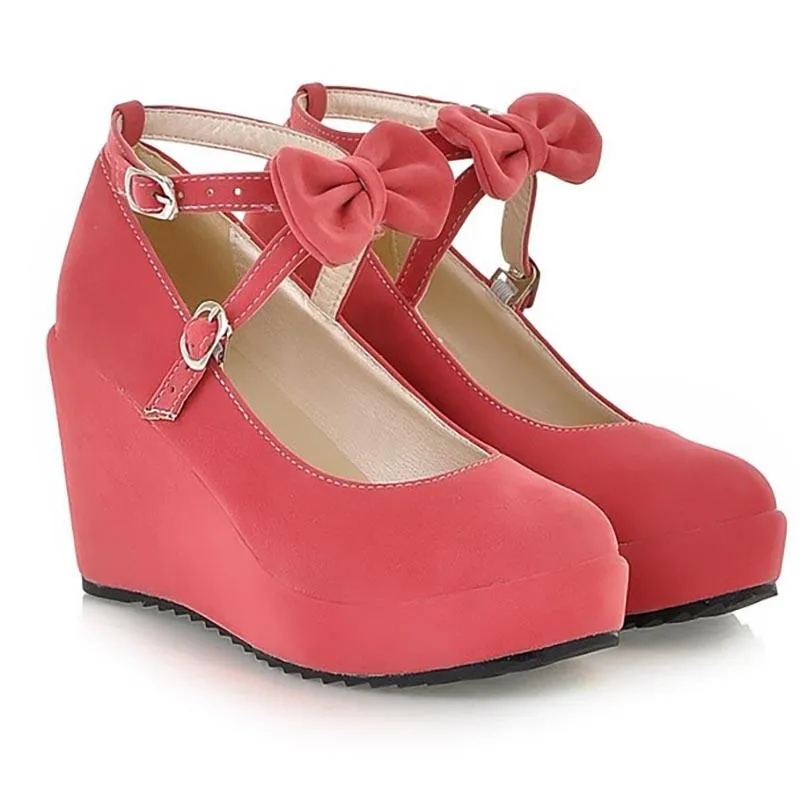 Sweet Bow Strap Heel Shoes SD00228