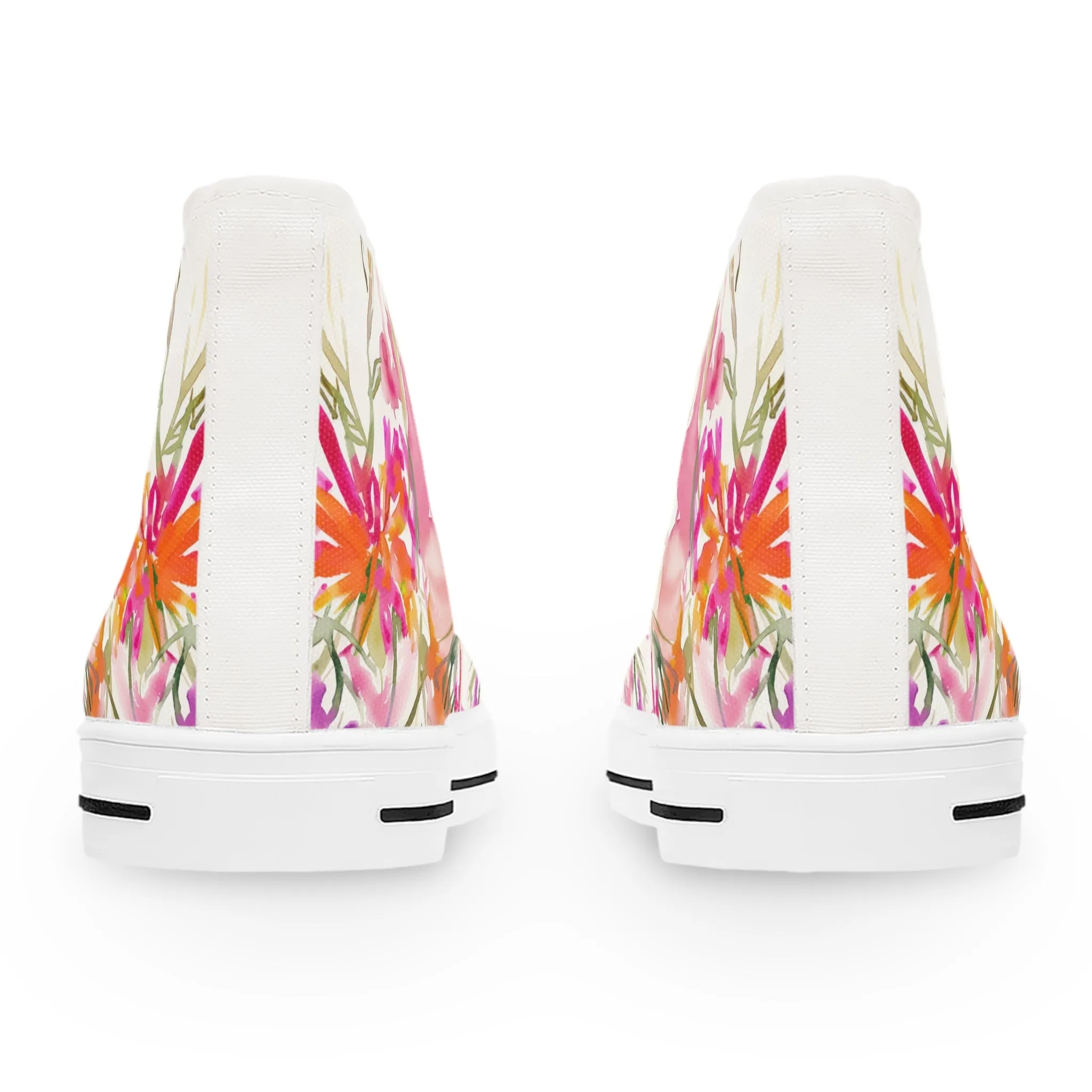 Sweet Flower Watercolor Women's High Top Sneakers