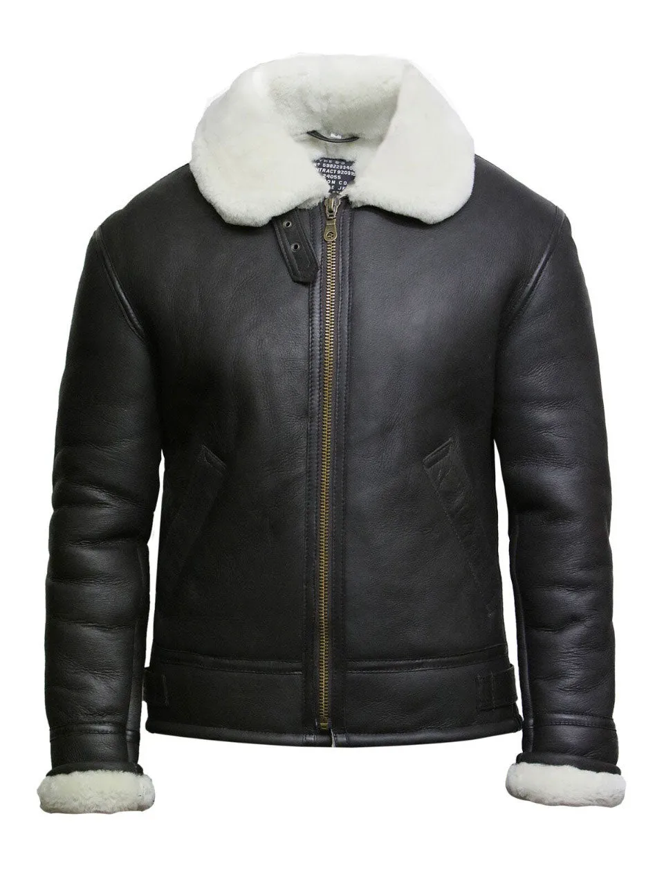 Tailor Made Men's Genuine Cream Sheepskin Leather Flying Pilot B3 Jackets