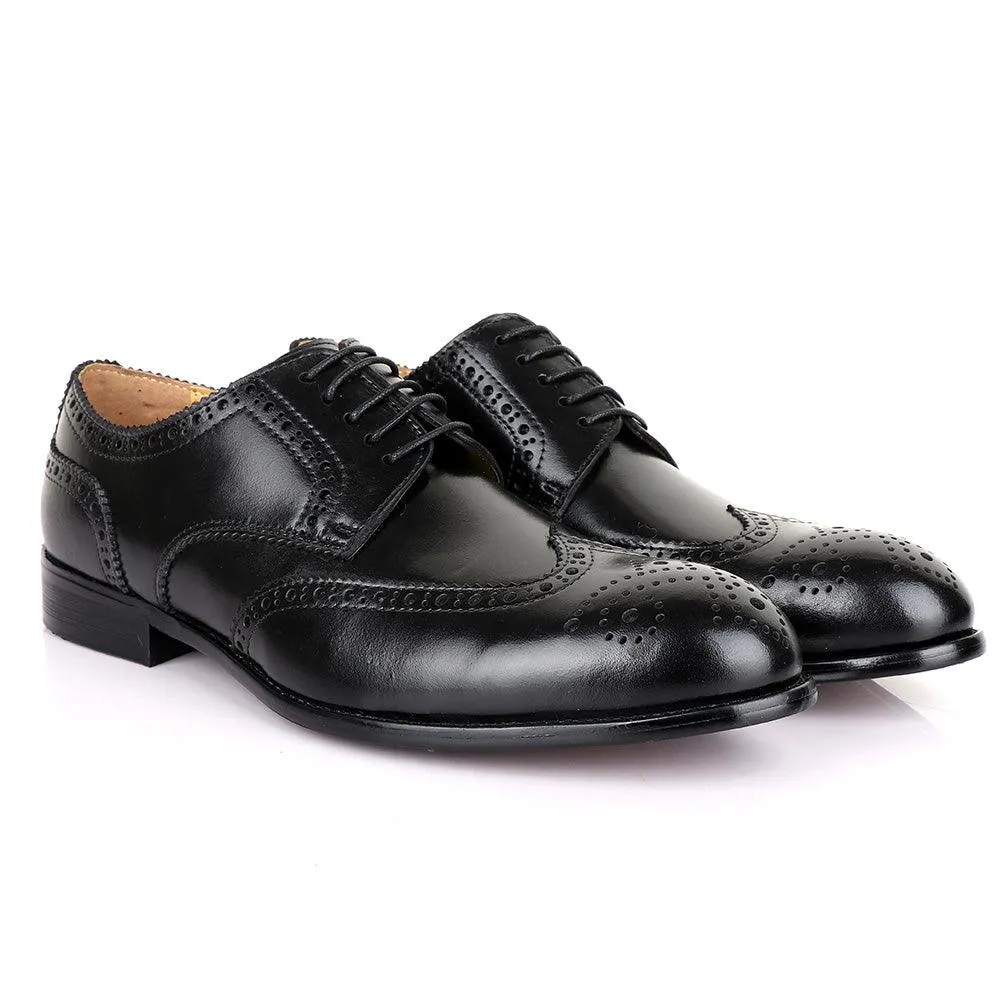 Terry Taylors  Laceup Black Leather Shoe