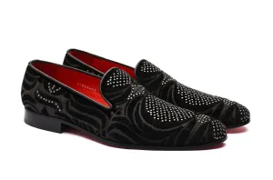 The Tuvan Diamond Loafers - Black