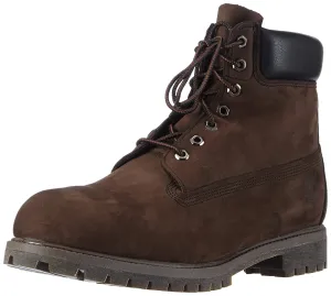 Timberland Men's 6 inch Premium Waterproof Boot Dark Brown Nubuck