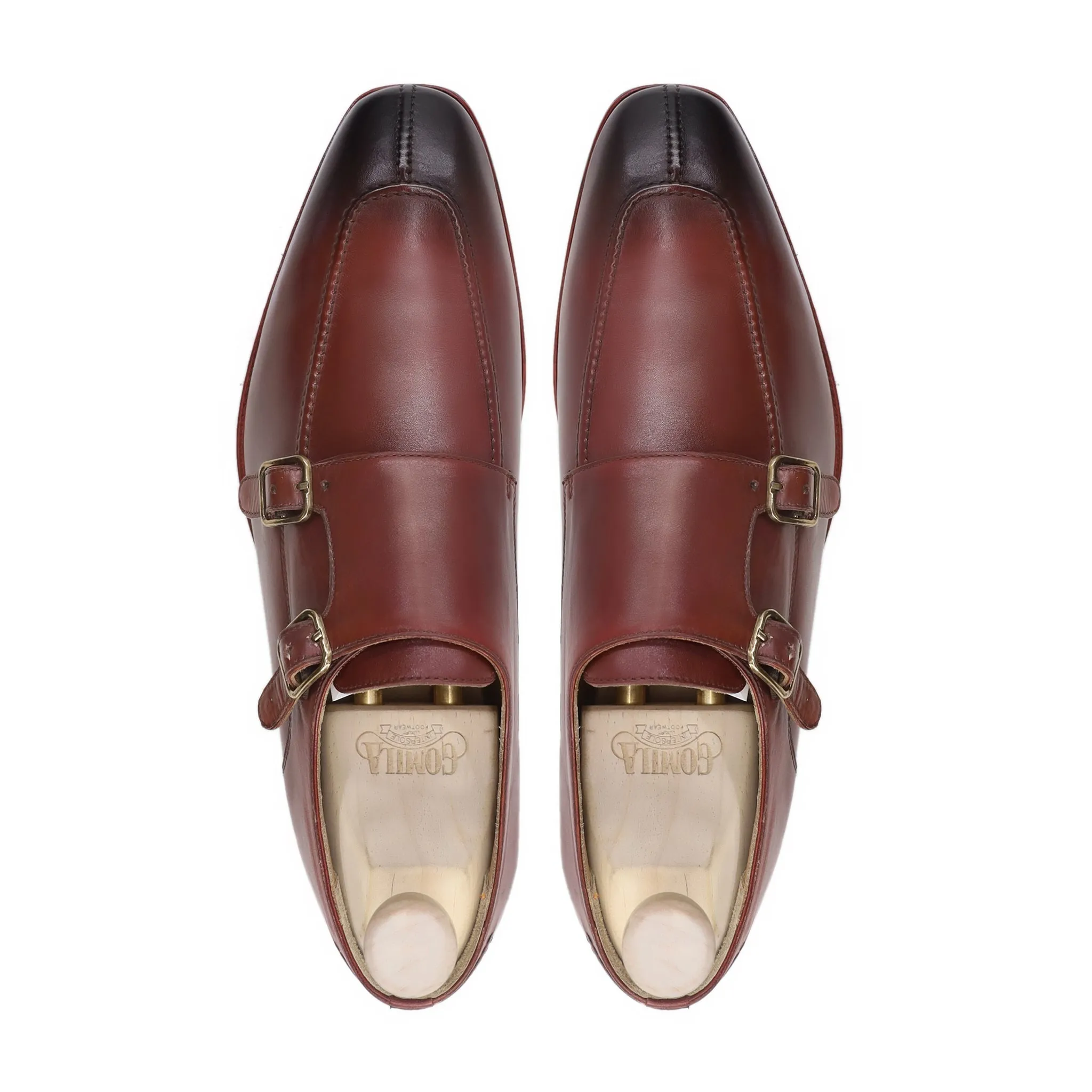 Trisha - Men's Oxblood Calf Leather Double Monkstrap