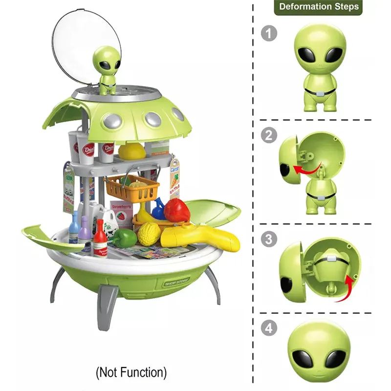 UFO Projector Supermarket Store Backpack Role Play Toy