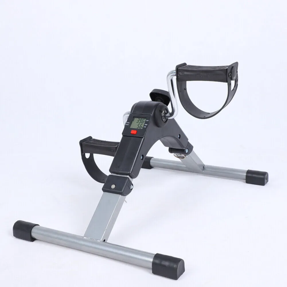 US Arm Leg Foot Pedal Exerciser Foldable Under Desk Stationary Exercise Bike