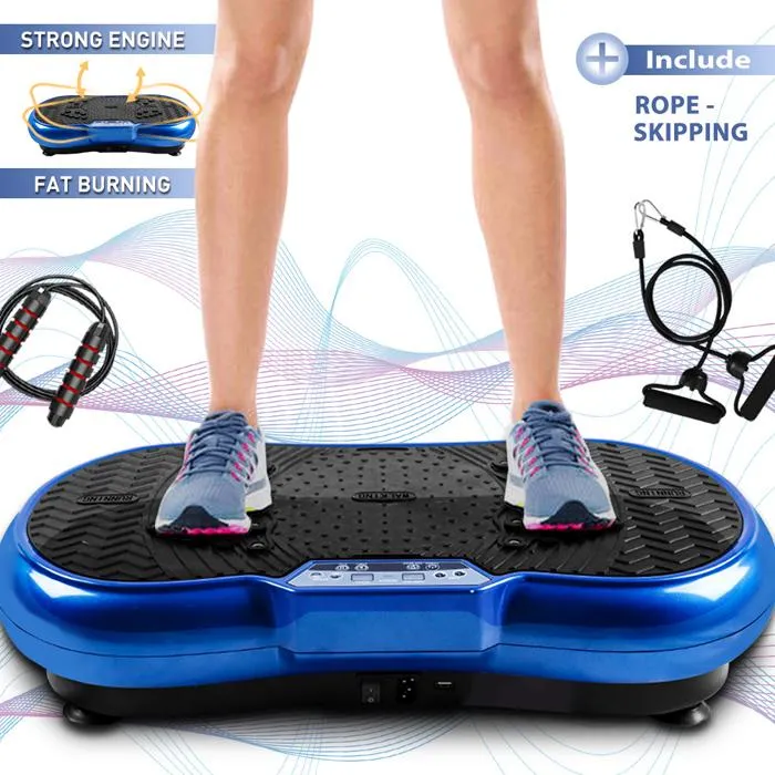 Vibration Platform with Rope Skipping Remote Control Whole Body Workout Fitness Trainer