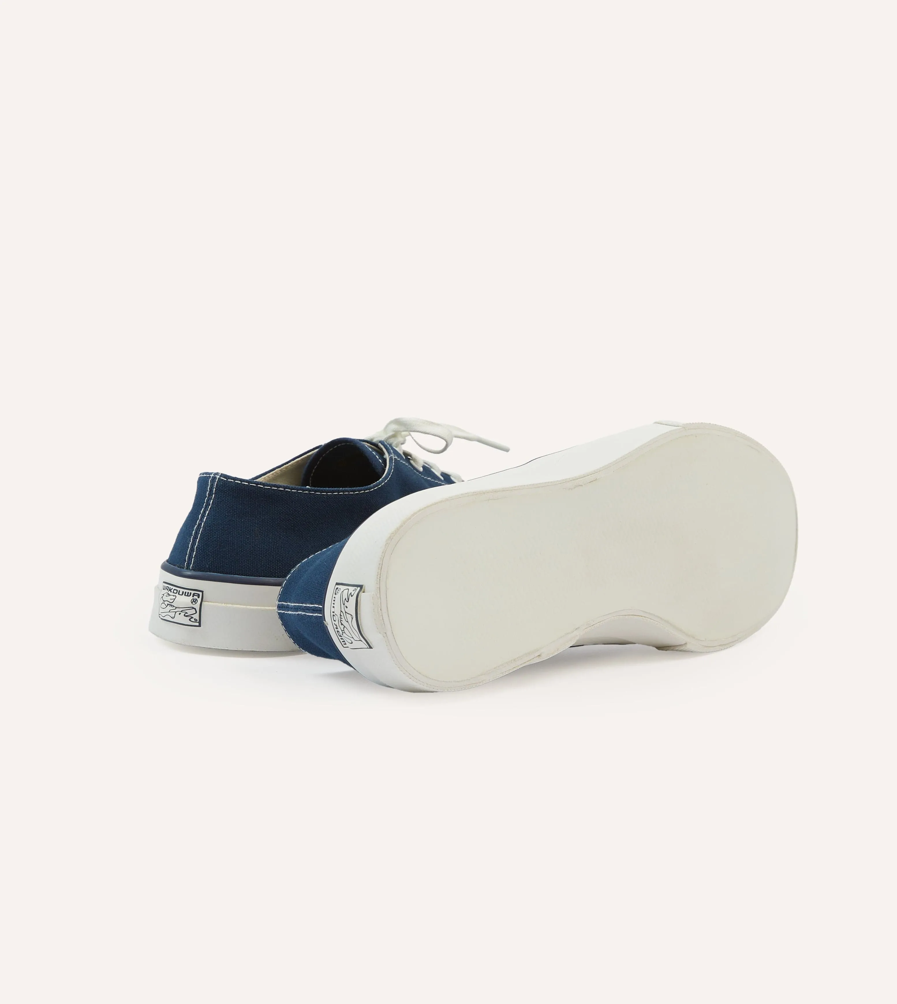 Wakouwa by Anatomica Navy Cotton Canvas Oxford Trainers