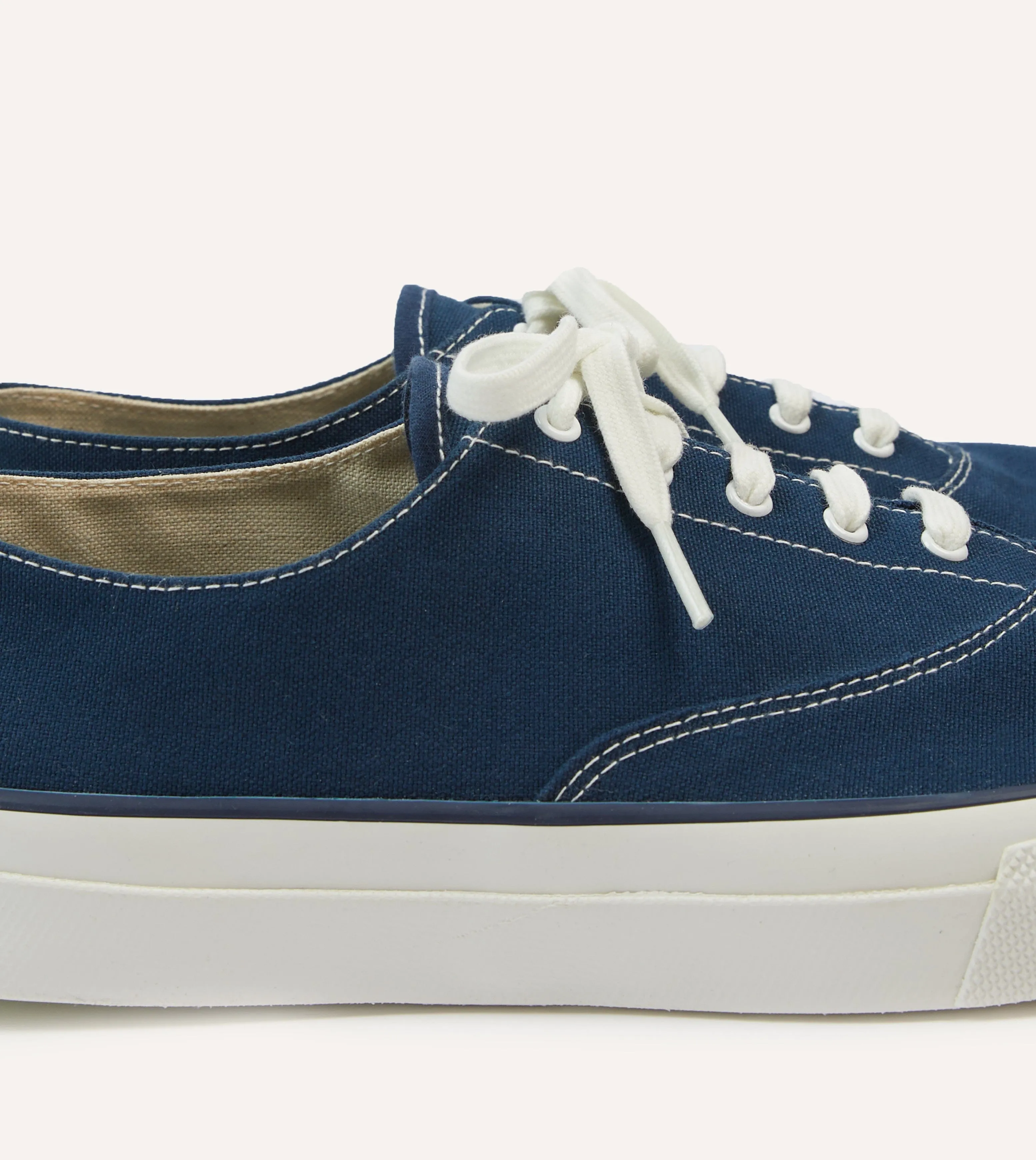 Wakouwa by Anatomica Navy Cotton Canvas Oxford Trainers