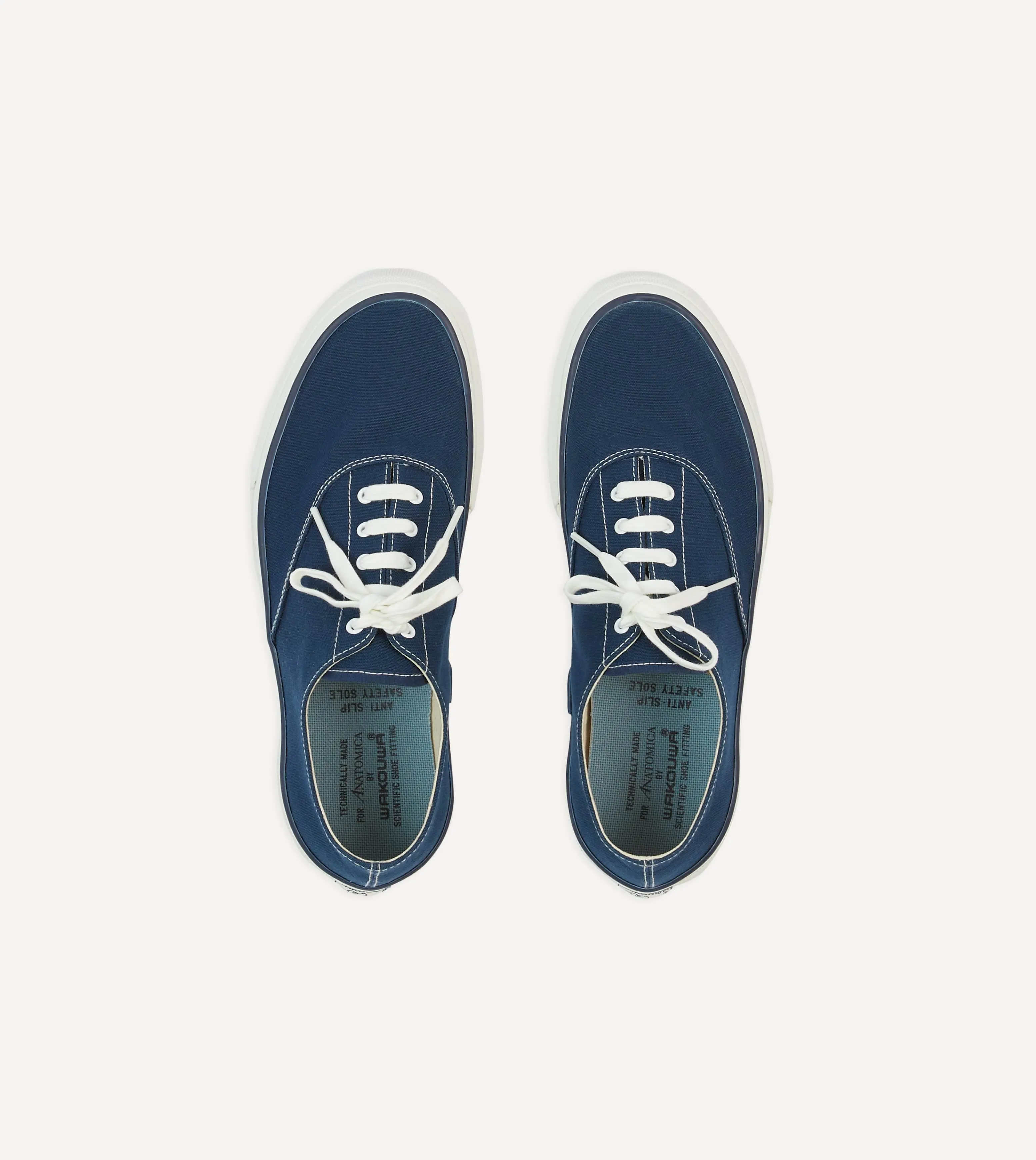 Wakouwa by Anatomica Navy Cotton Canvas Oxford Trainers