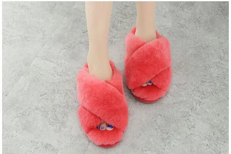 Warm Winter Natural Wool Slippers