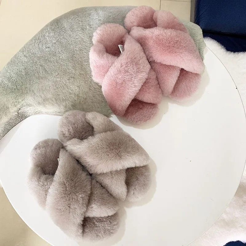 Warm Winter Natural Wool Slippers