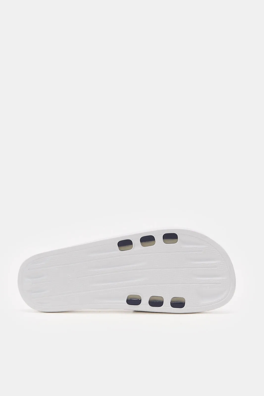 White Stripe Padded Slide