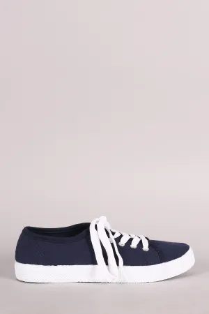 Wild Diva Lounge Canvas Lace Up Sneaker