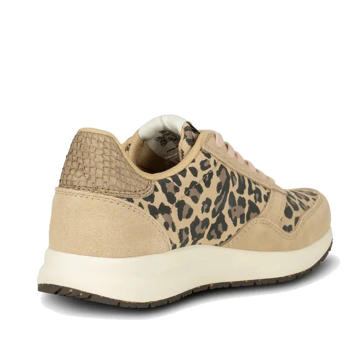 Woden Nicoline Suede - Leopard Tan Womens Sneaker