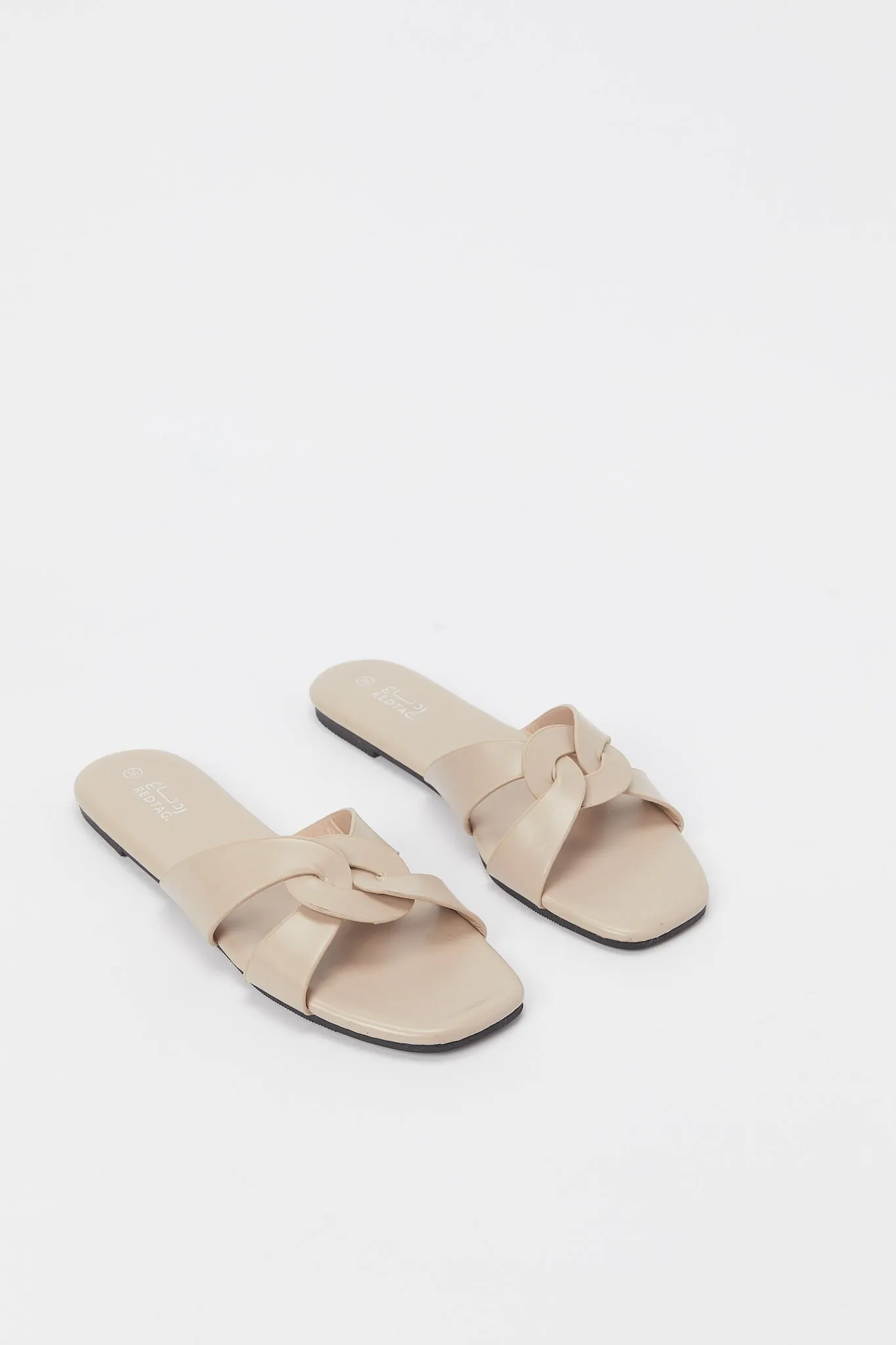 Women Beige Strappy Mule