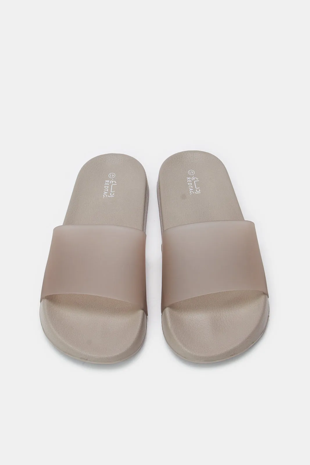 Women Beige Vinyl Slide