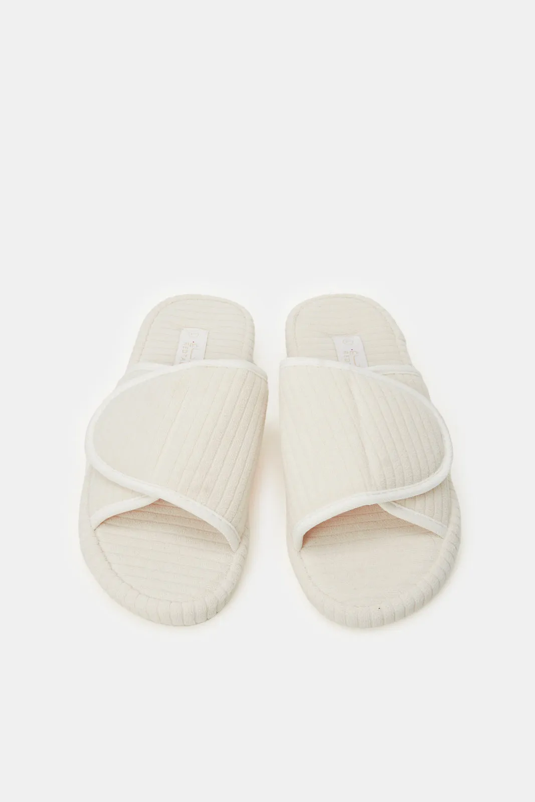 Women Ivory Velcro Slipper