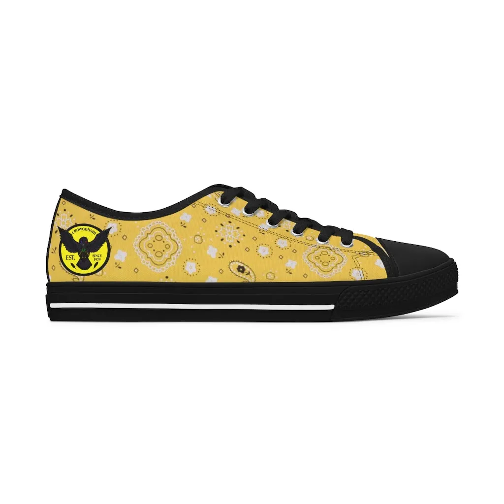 Women's Crowgodshi Yellow Colors Low Top Sneakers