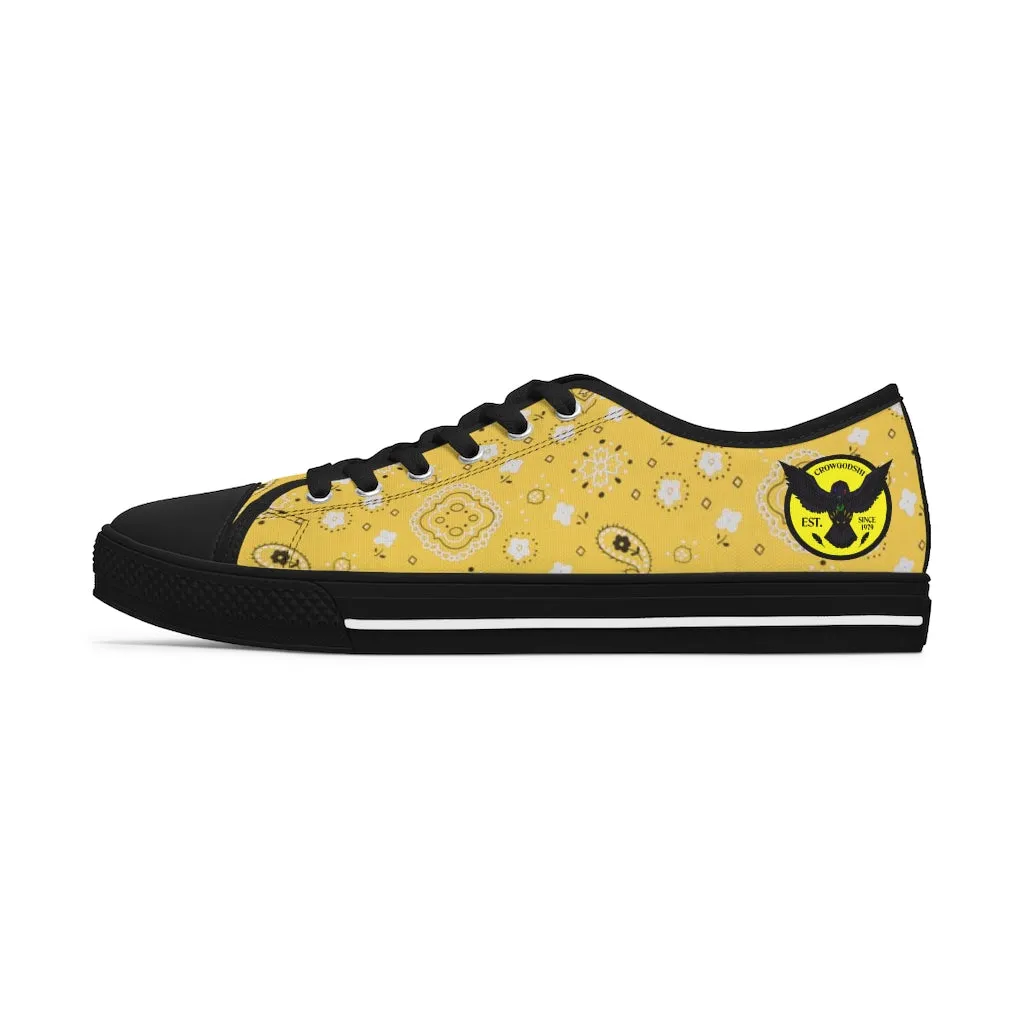 Women's Crowgodshi Yellow Colors Low Top Sneakers